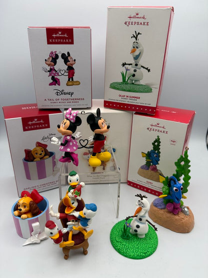 Lot of 5 Hallmark Keepsake Disney Christmas Tree Ornaments /rw