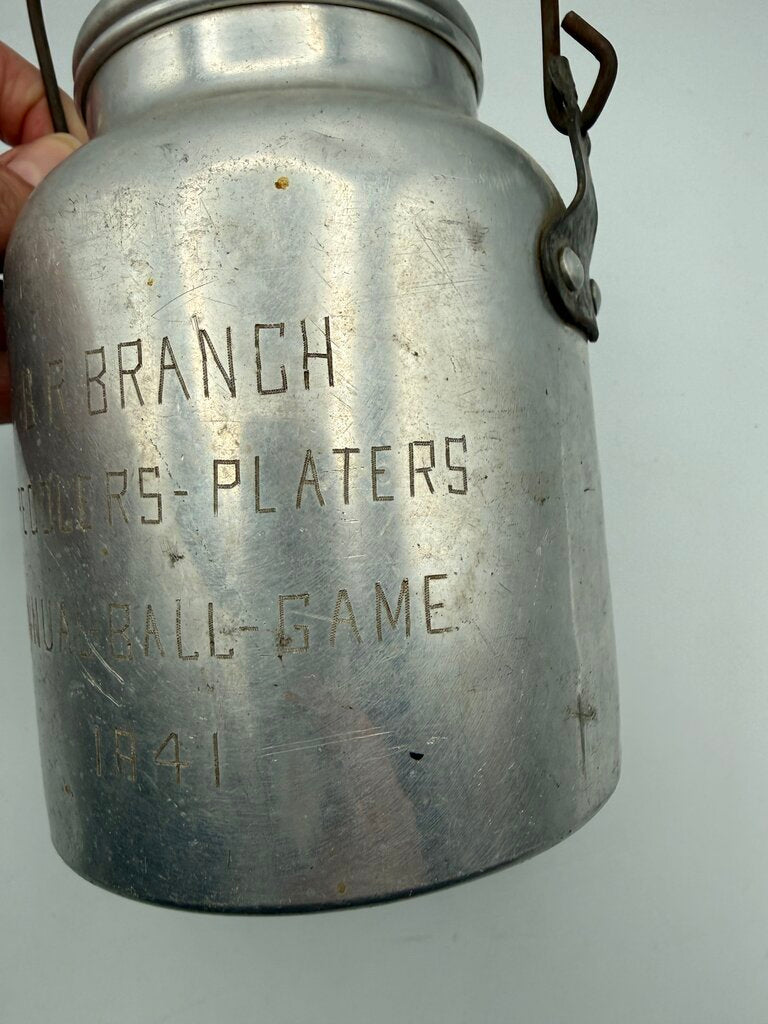 1941 Grand Rapids Peddlers VS. Platters Annual Ball Game Milk Jug /ro