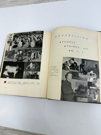 Vintage Michigan State College Wolverine of 1937 Yearbook /rb
