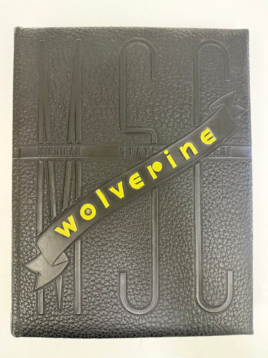 Vintage Michigan State College Yearbook Wolverine 1938 /rb