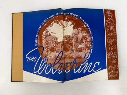 Vintage Michigan State College Yearbook Wolverine 1940 /rb