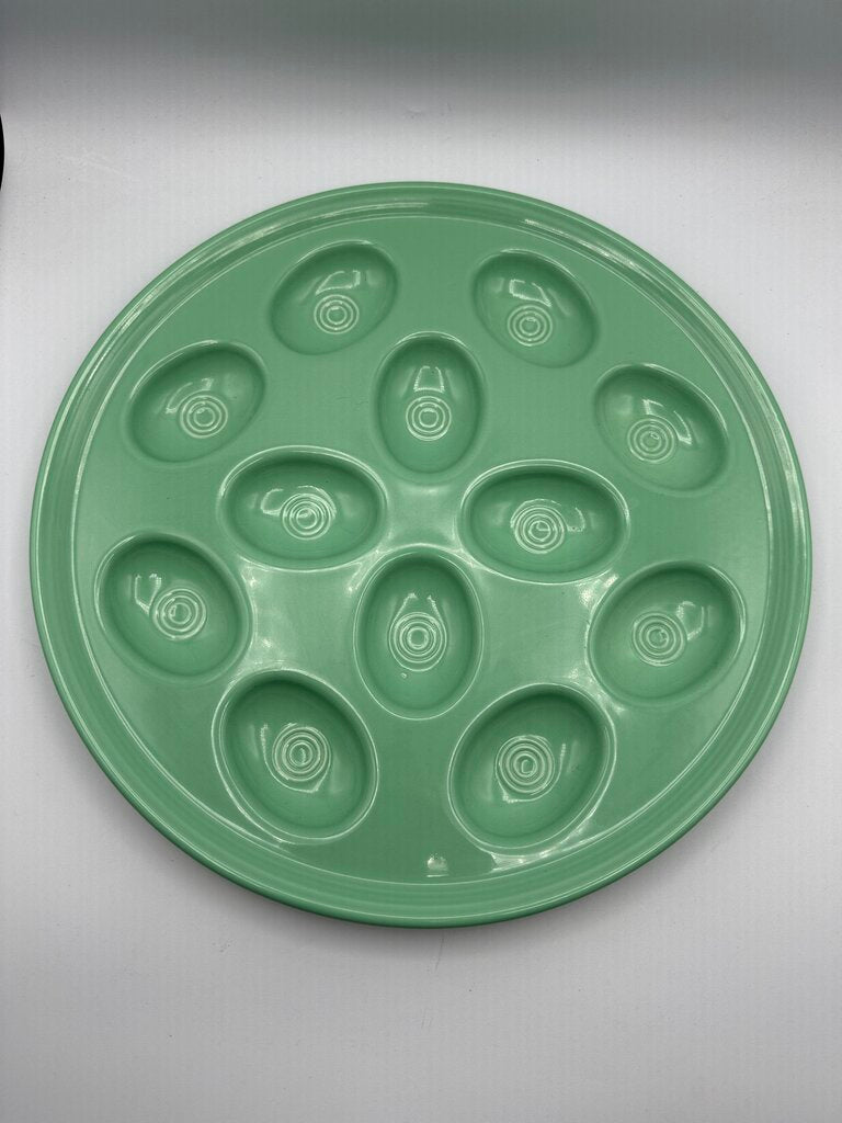 Retired Fiestaware Sea Mist Green Devil Egg Plate 13.25” /rb