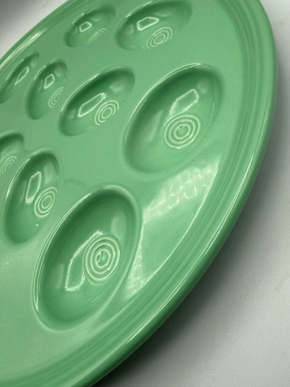 Retired Fiestaware Sea Mist Green Devil Egg Plate 13.25” /rb