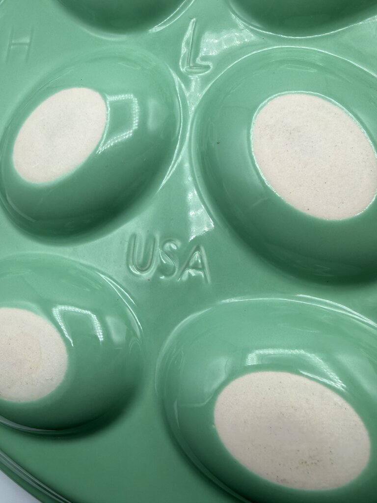 Retired Fiestaware Sea Mist Green Devil Egg Plate 13.25” /rb