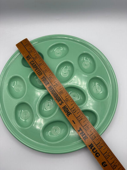 Retired Fiestaware Sea Mist Green Devil Egg Plate 13.25” /rb