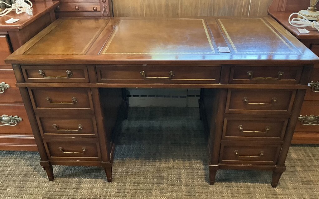 Sligh Tooled Leather Top Desk