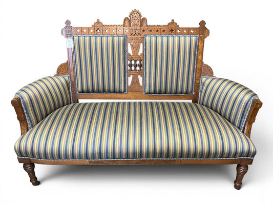 Eastlake Styled Carved Settee