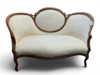 Victorian Antique Carved Love Seat