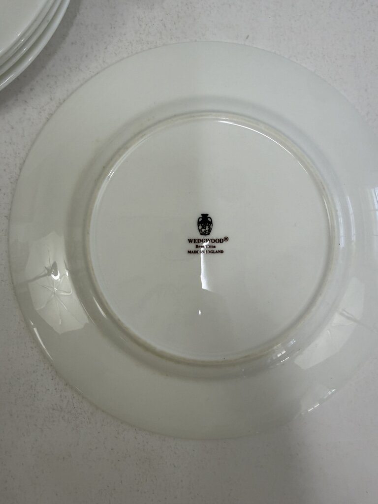 Wedgwood White Bone China Salad/Lunch Plates set of 6 /rb