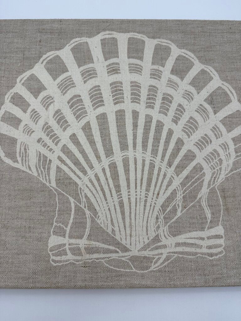 Marushka Textile Silk Screen Sea Shell Print 1979 16” x 14” /rw
