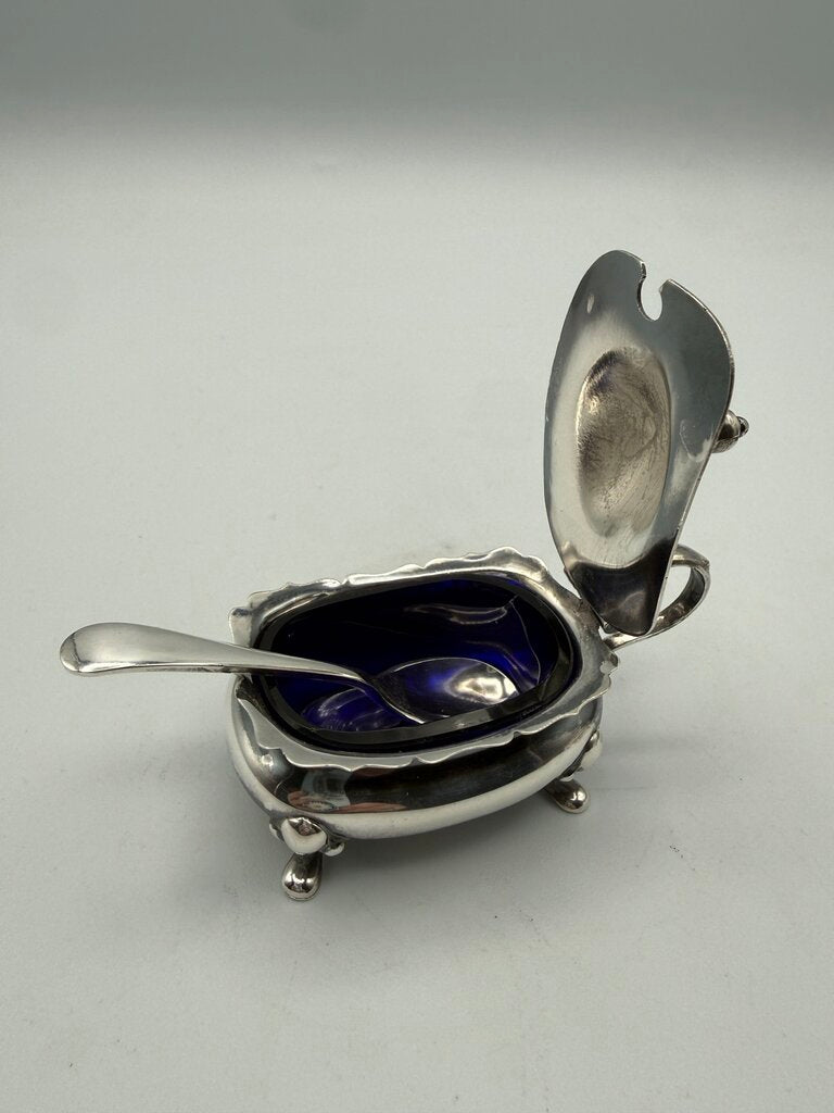 Estate lot of 6 Salt Cellars Nippon-Crystal-Silverplate /ro