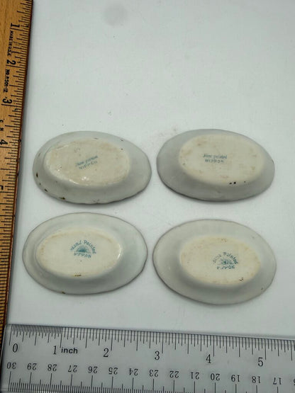 Estate lot of 6 Salt Cellars Nippon-Crystal-Silverplate /ro