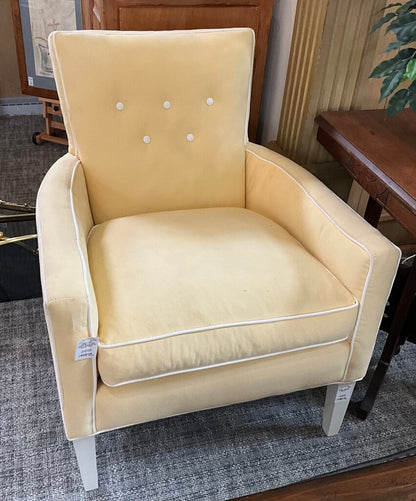 Robin Bruce Light Yellow Upholstered Accent Chair