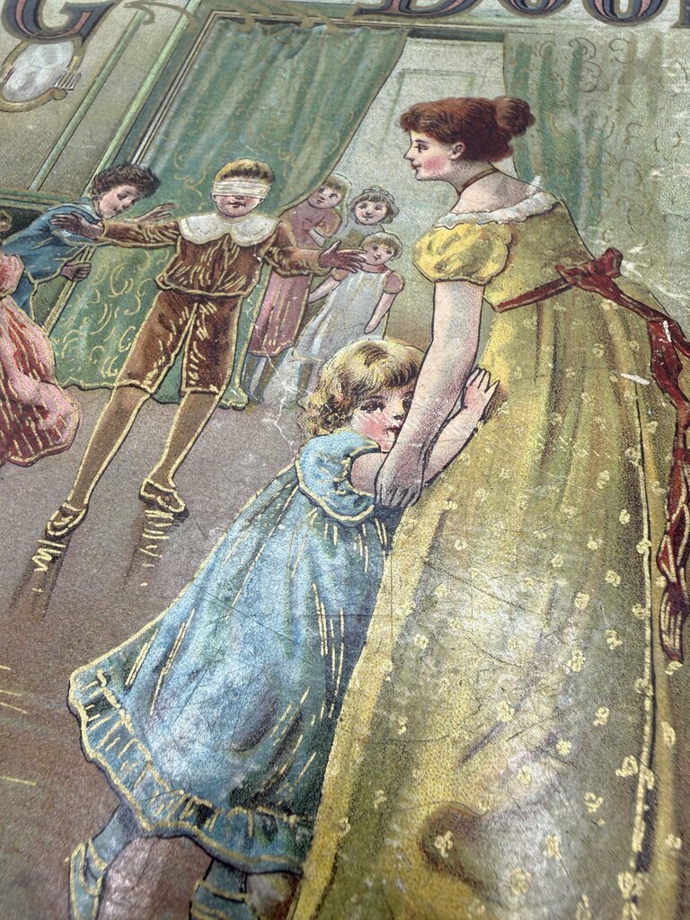 1902 Antique Children’s Game Book 240 Pages Illustrated /ro