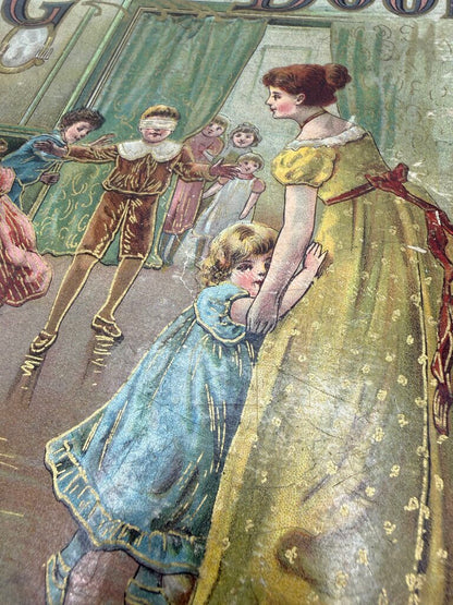 1902 Antique Children’s Game Book 240 Pages Illustrated /ro