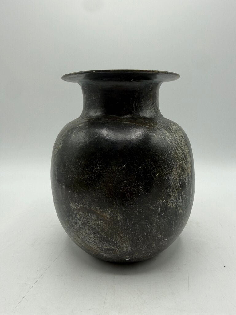 Hand Turned Alabaster Dark Green Vase 7” Tall /rw
