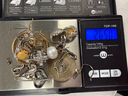 Estate Sterling Silver Scrap Jewelry /ro