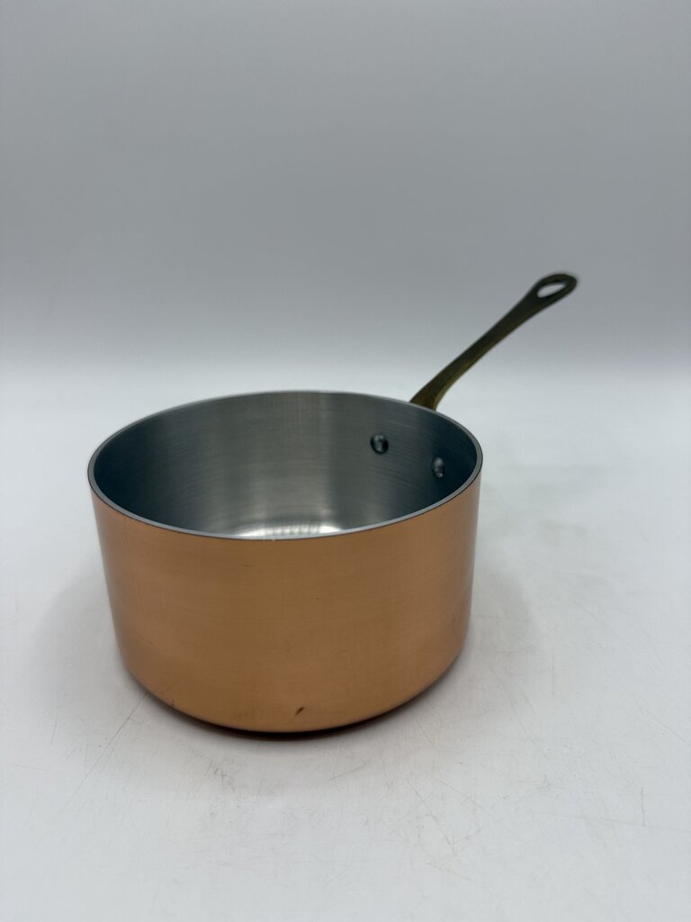 Small French Copper Cooking Pot 5” Clean /rw