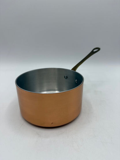Small French Copper Cooking Pot 5” Clean /rw