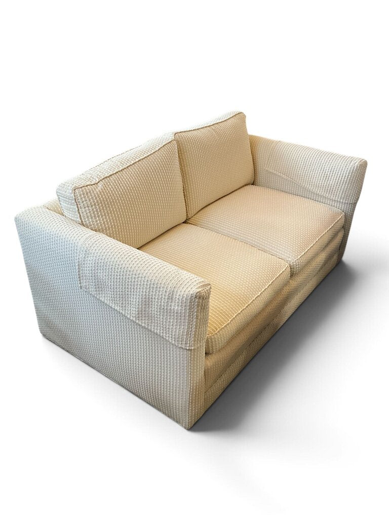 Mid-Century Cream Loveseat