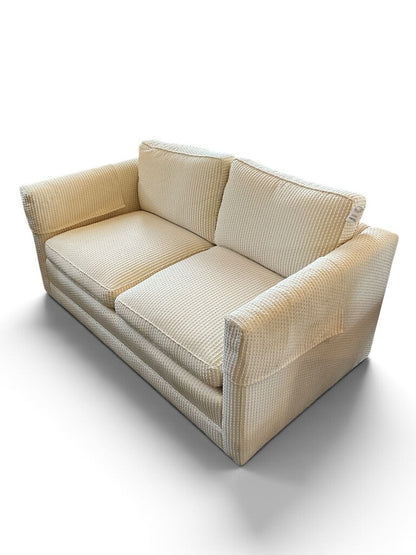 Mid-Century Cream Loveseat