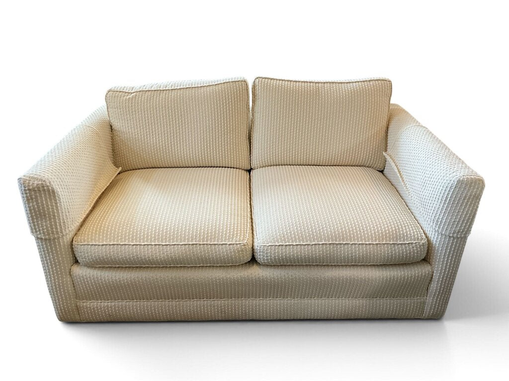 Mid-Century Cream Loveseat