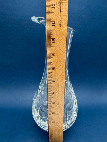 Heavy Cut Crystal Wine or Water Decanter Clear Glass /rw