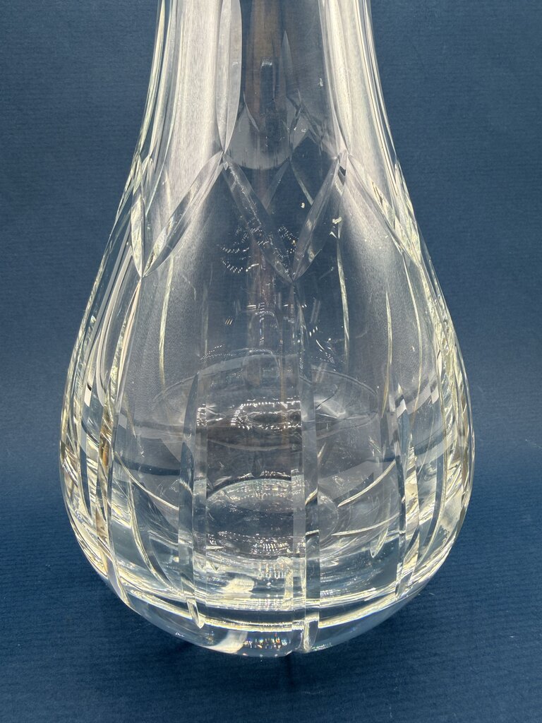Heavy Cut Crystal Wine or Water Decanter Clear Glass /rw