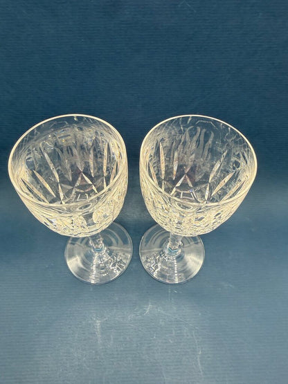 Waterford Clear Crystal Kildare Claret Wine Glasses set of 2 /roh