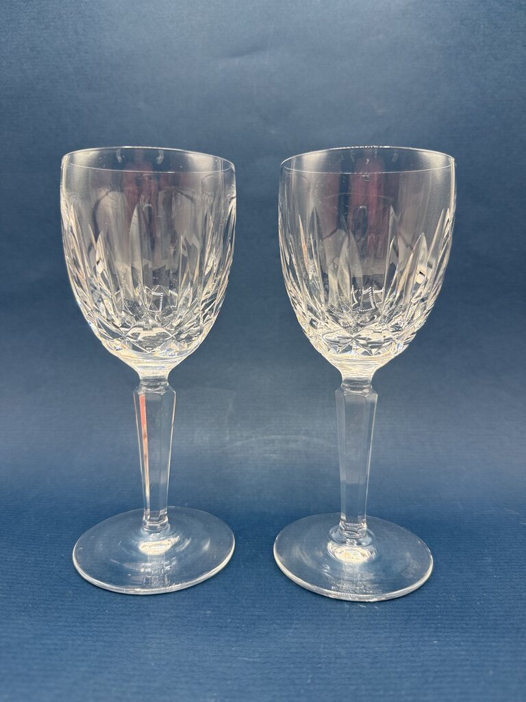 Waterford Clear Crystal Kildare Claret Wine Glasses set of 2 /roh