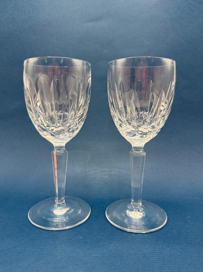 Waterford Clear Crystal Kildare Claret Wine Glasses set of 2 /roh