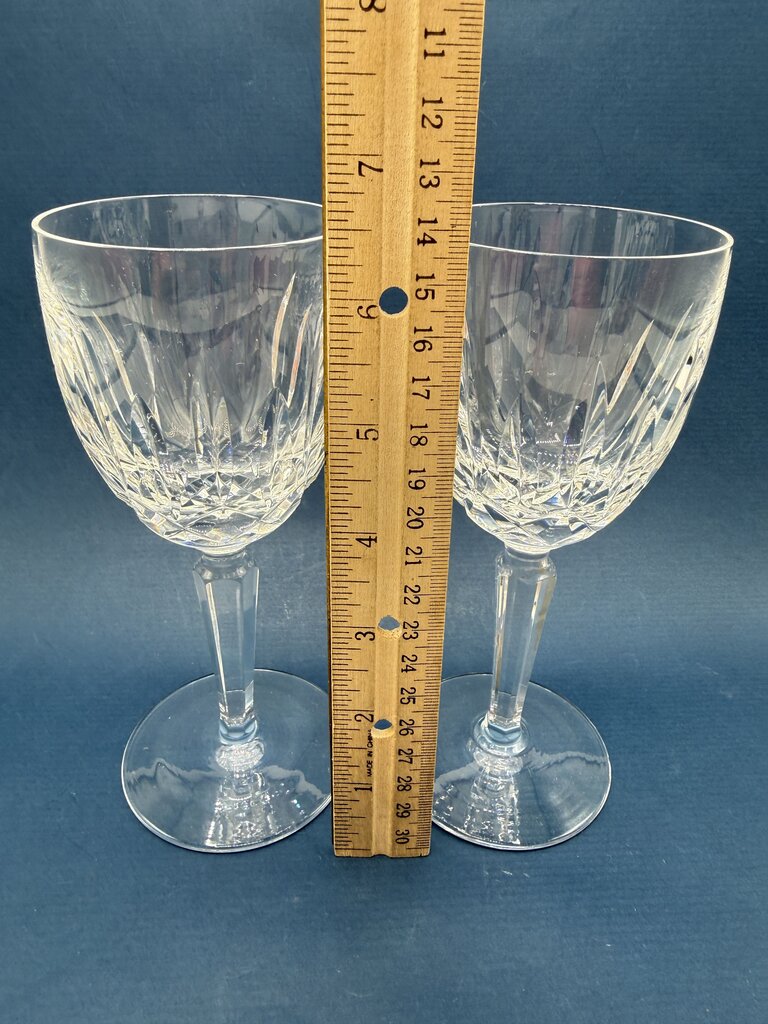 Waterford Clear Crystal Kildare Claret Wine Glasses set of 2 /roh