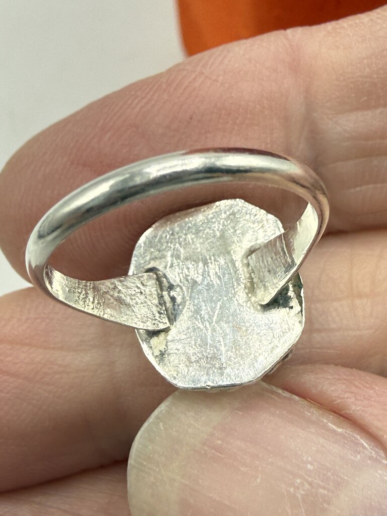 VTG Sterling Silver Ring with Turquoise Stone size 6 /ro