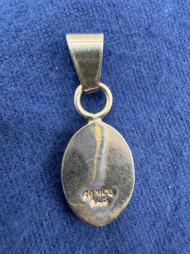 Abalone Shell Oval Shape 925 Sterling Silver Bezel Setting Pendant /ro
