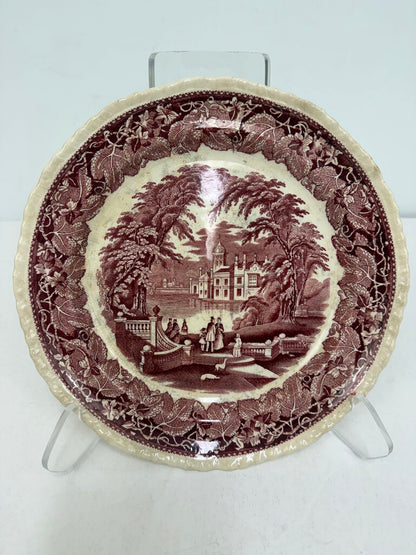 Antique Mason’s Ironstone Vista England Red Platter /rw