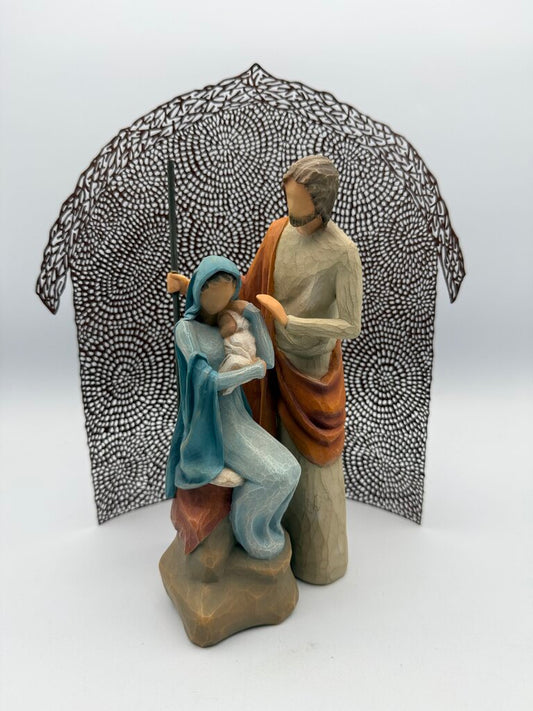 Willow Tree 2010 Susan Lordi Holy Family Figurine w/Metal Shelter /rw