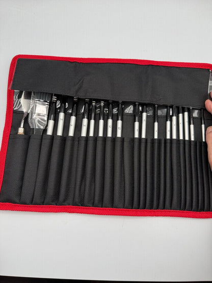 Artist Paint Brush Set of 19 pcs w/Carrying Case /roh