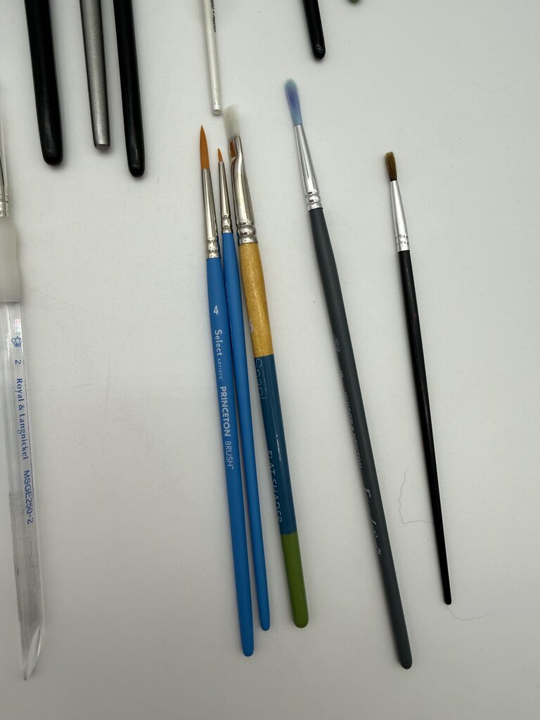 Artist Paint Brush set of 29 brushes in Canvas Soft Roll Case /roh