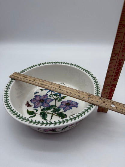 Portmeirion Botanic Garden Fire & Ice Clematis Flower Serving Bowl 10” diam /rb