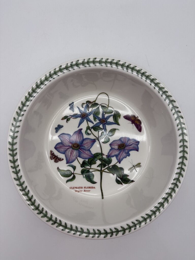 Portmeirion Botanic Garden Fire & Ice Clematis Flower Serving Bowl 10” diam /rb