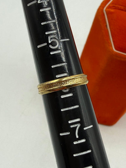 Vintage 18KT Gold Electroplated Band/Ring size 6” /ro