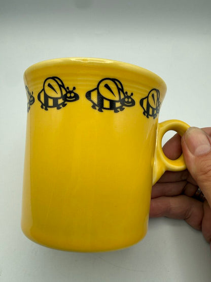 HLC Fiesta Daffodil Yellow Mug with Bumble Bees /rc