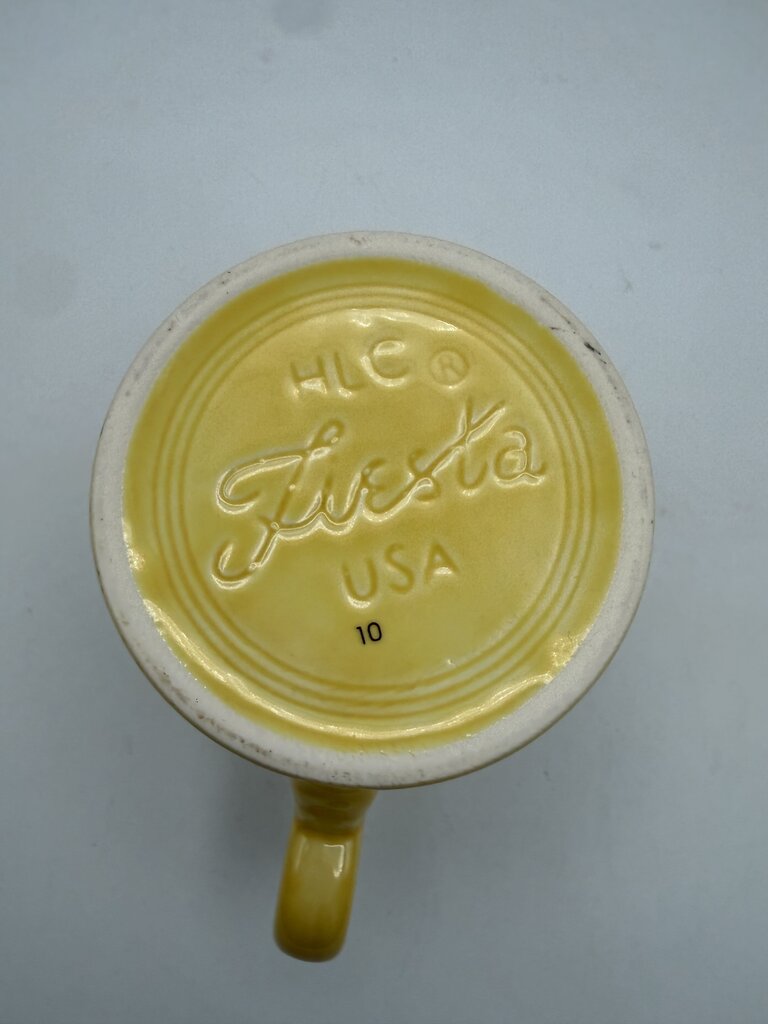 HLC Fiesta Daffodil Yellow Mug with Bumble Bees /rc