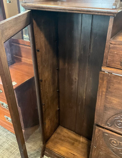 Victorian Styled Display & Secretary Cabinet (As Is)
