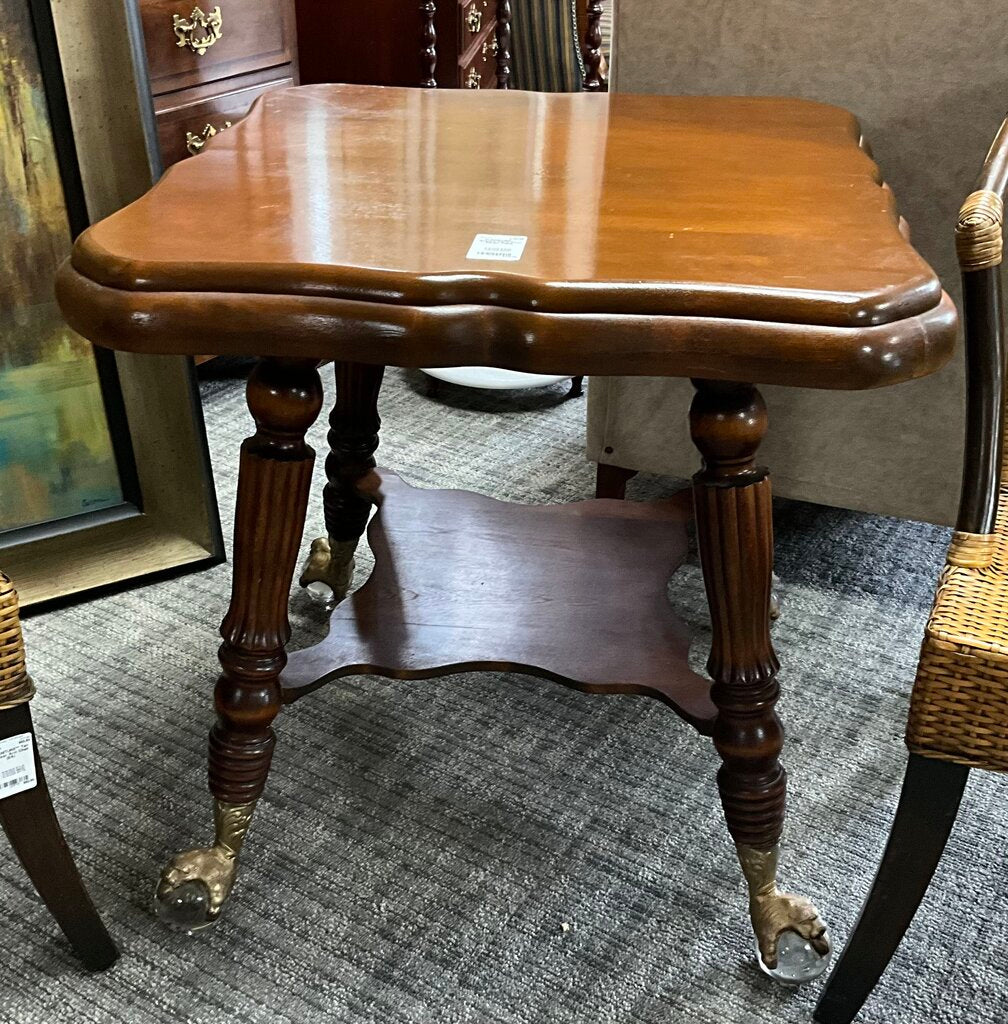 Antique Claw Foot Parlor Table