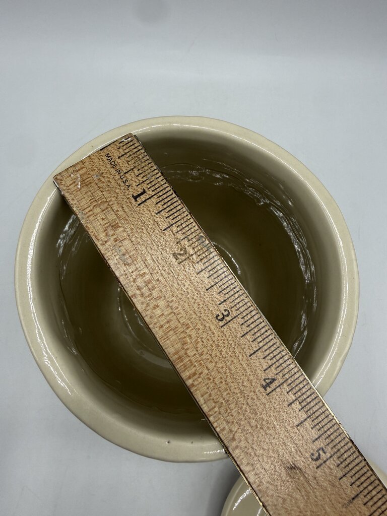VTG McCoy Pottery Medium Canister Pink & Blue Stripe /rw