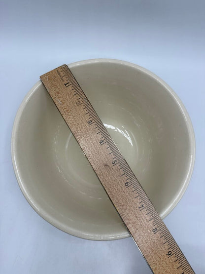 VTG McCoy Pottery #8 Mixing Bowl Pink & Blue Stripe /rw
