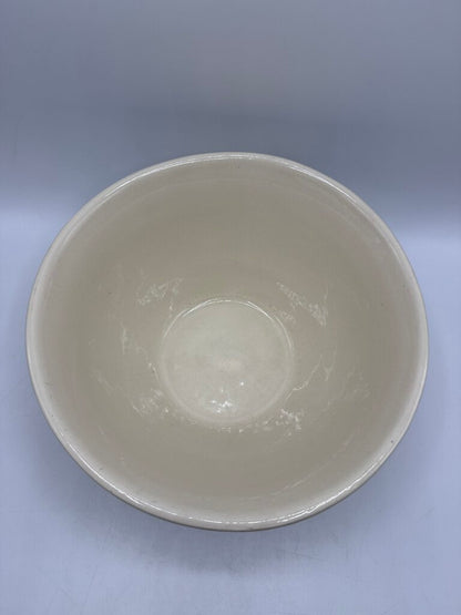 VTG McCoy Pottery #8 Mixing Bowl Pink & Blue Stripe /rw