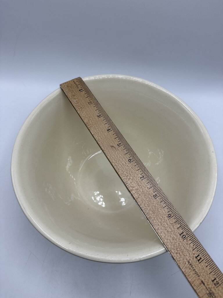 VTG McCoy Pottery #10 Mixing Bowl Pink and Blue Stripes /rw