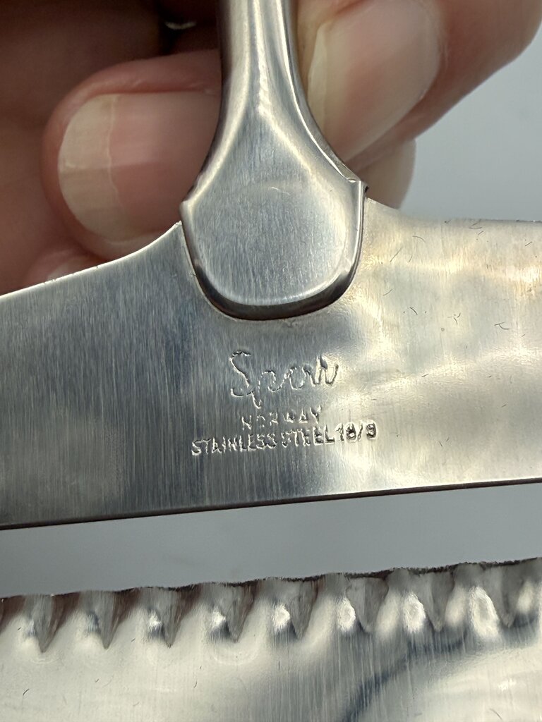 Konge Tinn Norwegian Pewter Cheese Slicer Planer /ro